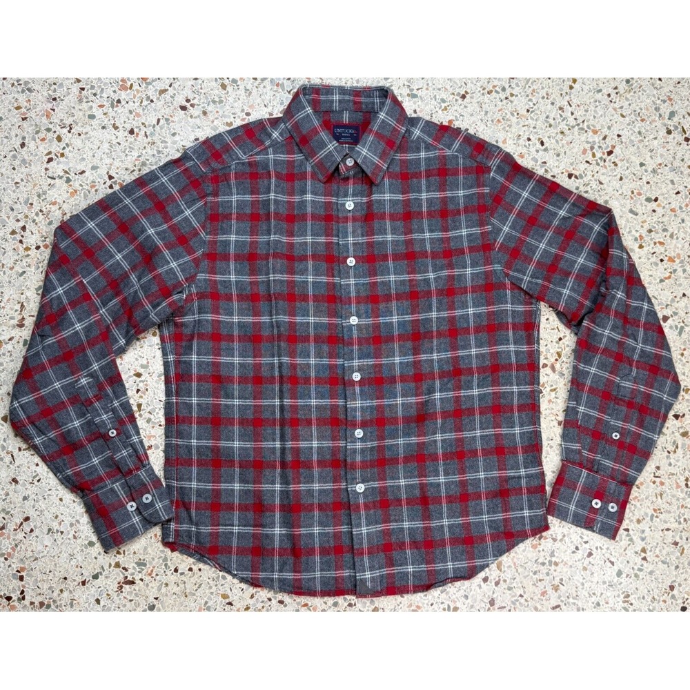 Untuckit Men's 100% Cotton Button Up Long Sleeve Shirt Size Small
